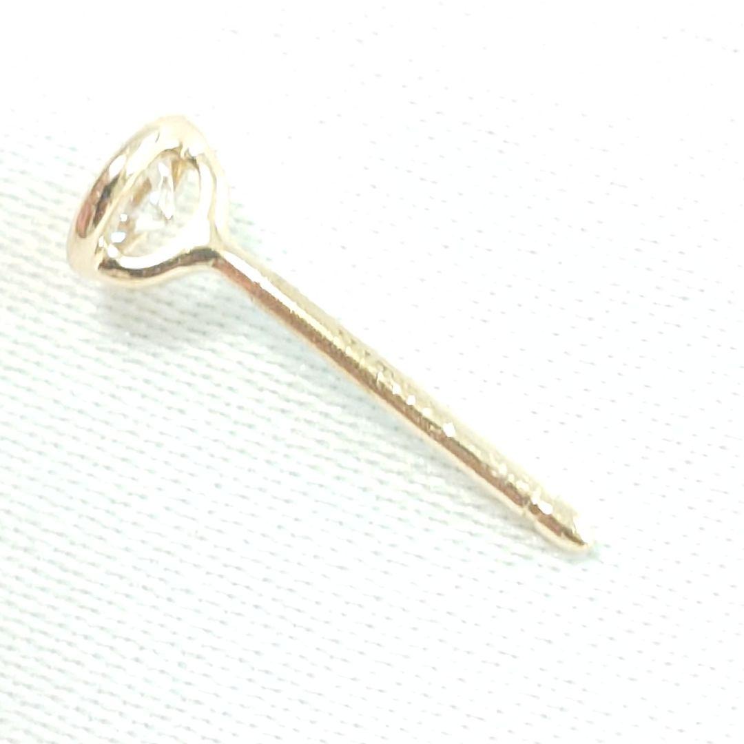 【美品】ティファニー K18 バイザヤード ダイヤ ピアス 片耳用 6806