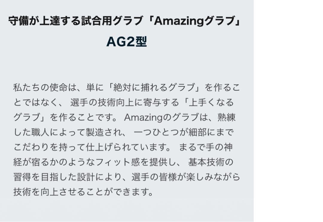 新品未使用品‼️アメイジング硬式内野手用グラブ