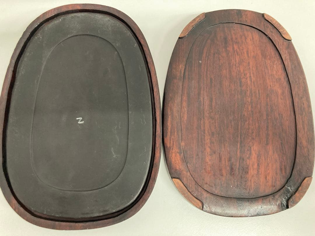 硯　骨董品　木製ケース付き