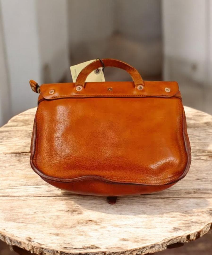 【新品未使用】DOUBLE RL本牛革メッセンジャーバック/ ブラウン