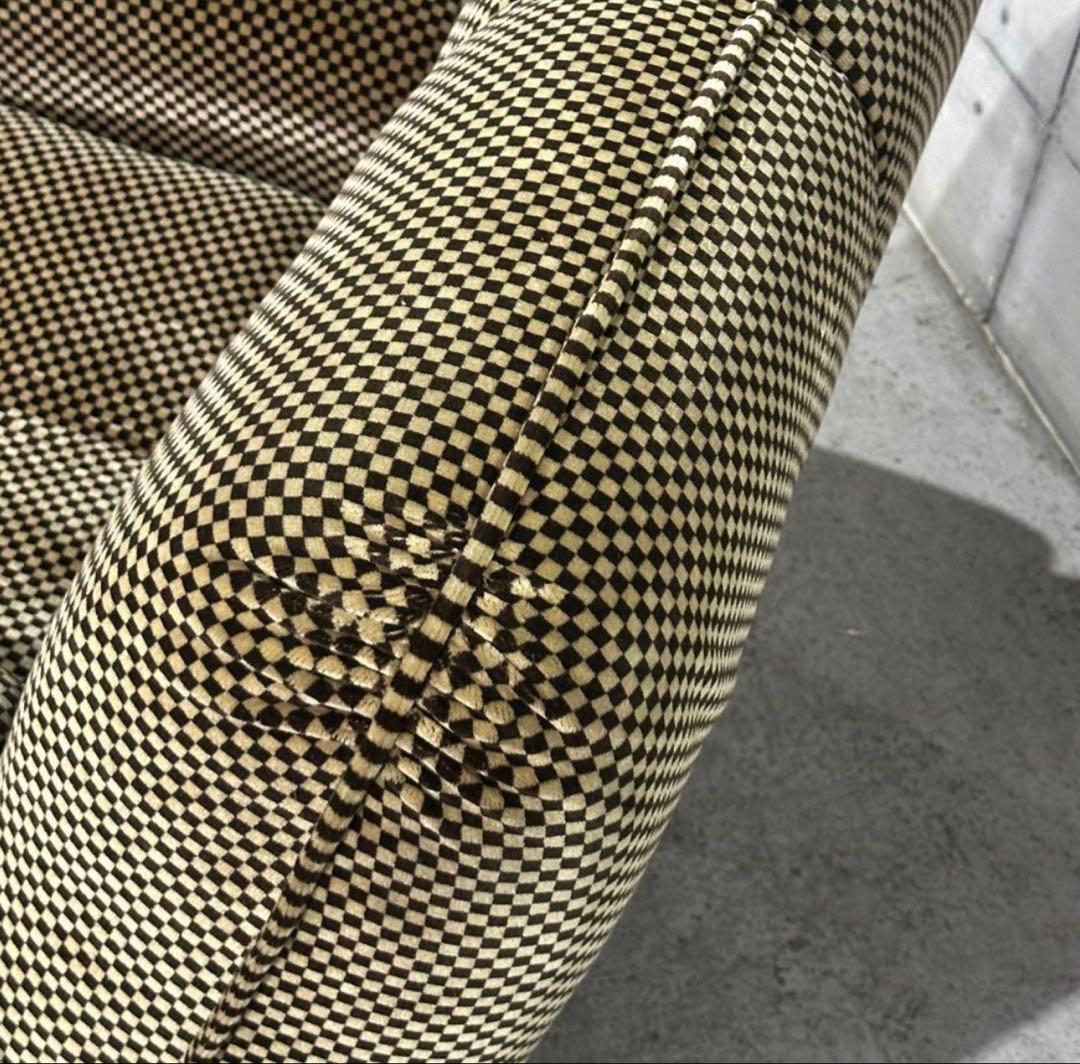 ✦70’s✦昭和レトロ 千鳥格子 1人掛ソファ｜昭和レトロ ミッドセンチュリー②