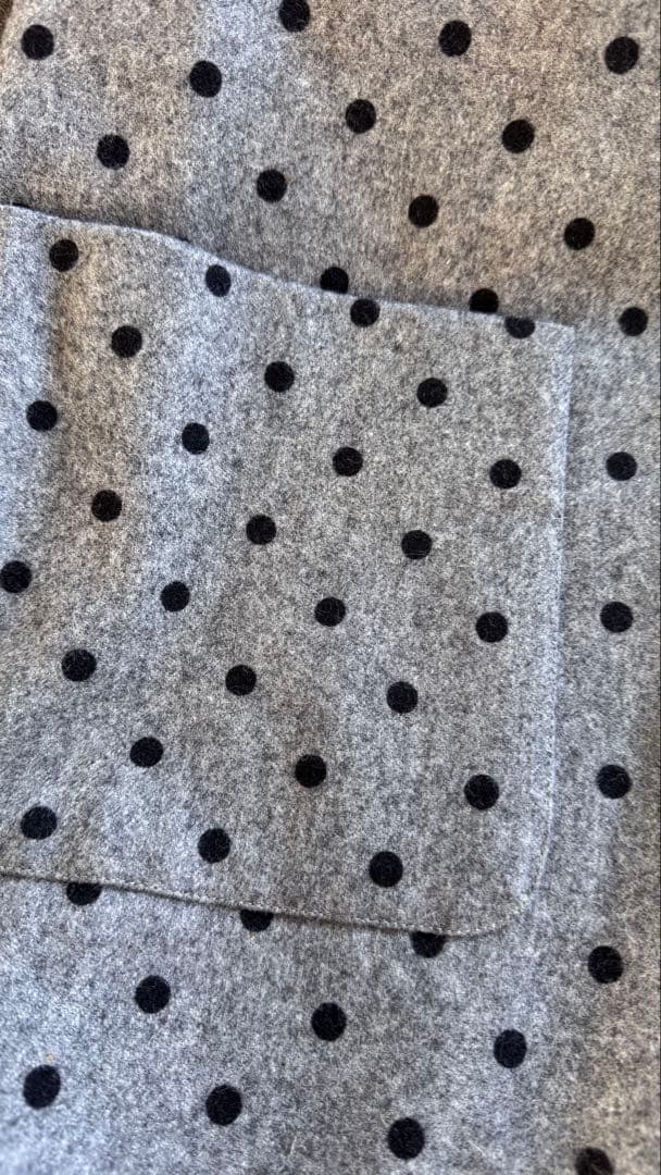 80年代　ビンテージ VIVA YOU/ビバユー　ドット/水玉柄　グレー