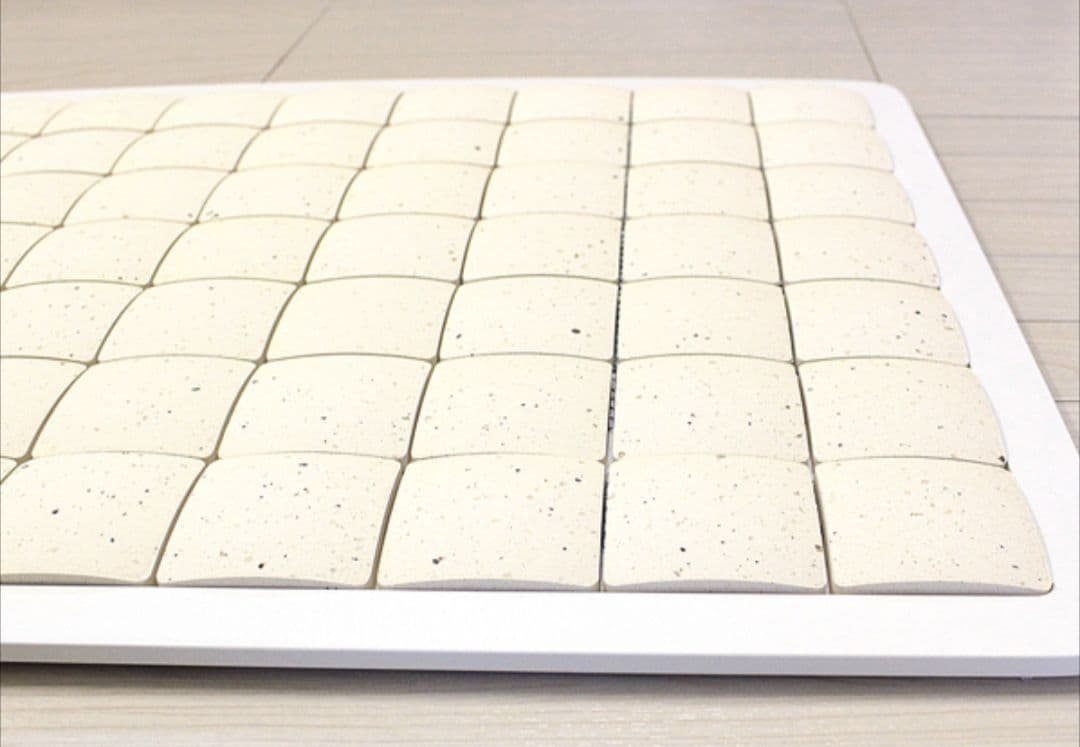 珪藻土タイルバスマット ピュアリフレ ホワイト Lサイズ