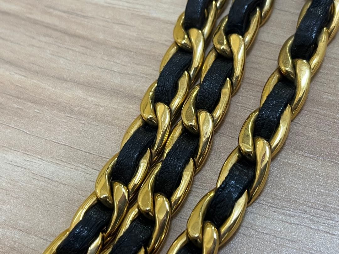 シャネル CHANEL ベルト チェーンベルト ココマーク 3連 ヴィンテージ