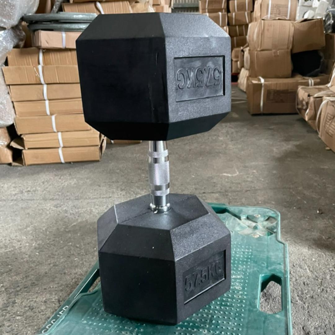 ラバー ヘックス ダンベル 57.5kg × 2個 セット