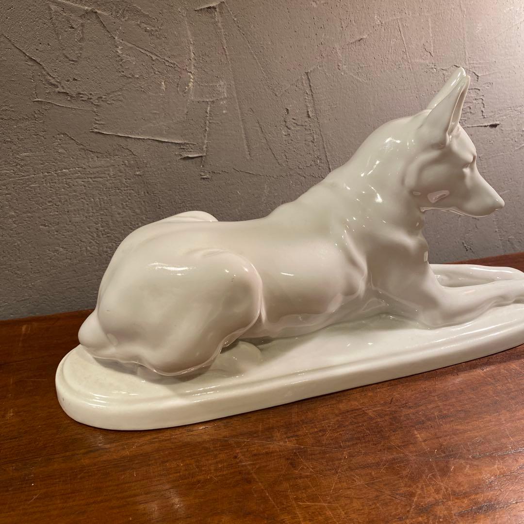 全長35cm ソ連製 シェパード 置物 ヴィンテージオブジェ インテリア 稀少