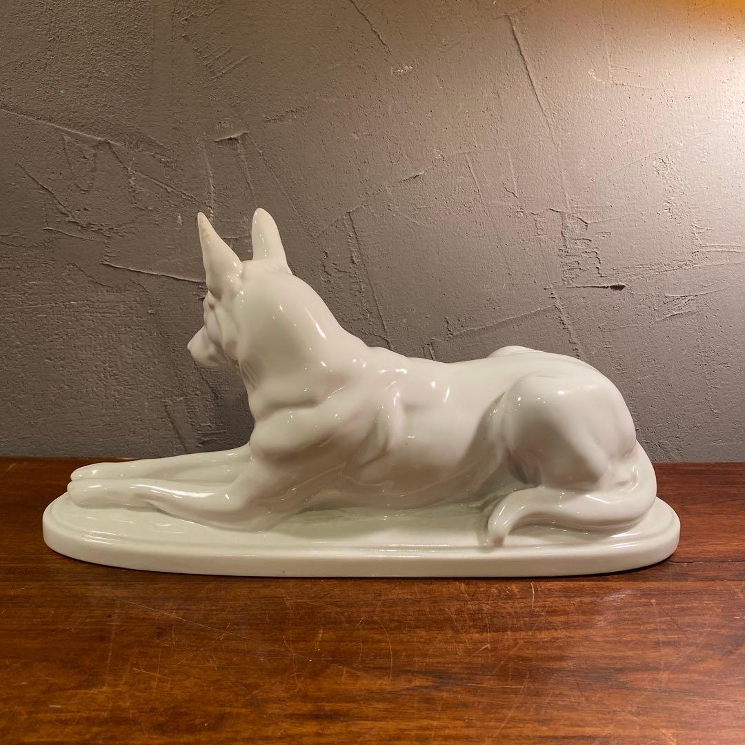 全長35cm ソ連製 シェパード 置物 ヴィンテージオブジェ インテリア 稀少