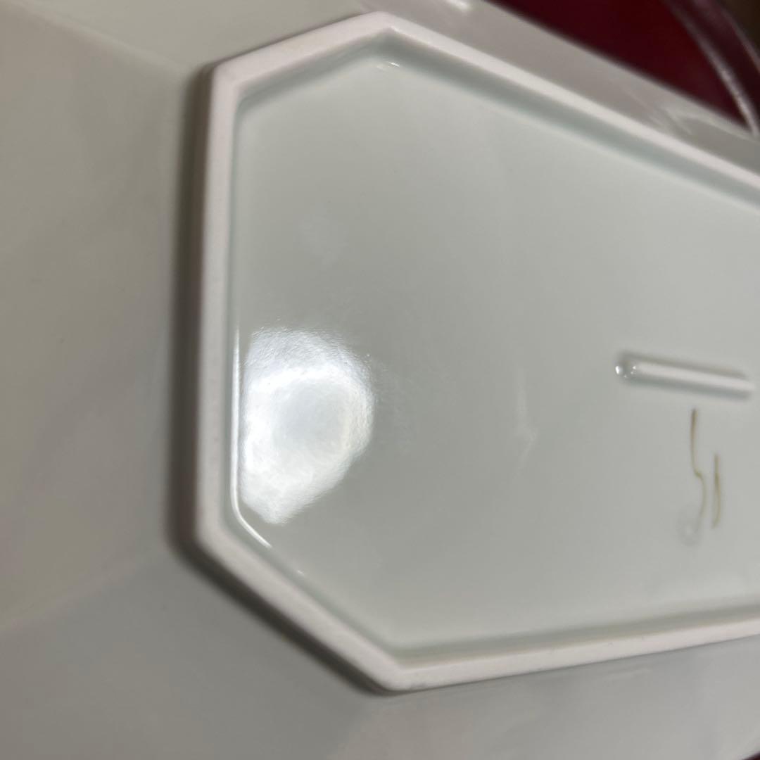 作家　陶芸作家　空萌工房 うさぎ 田口紀美子　ミモザ　八角長皿　大　①