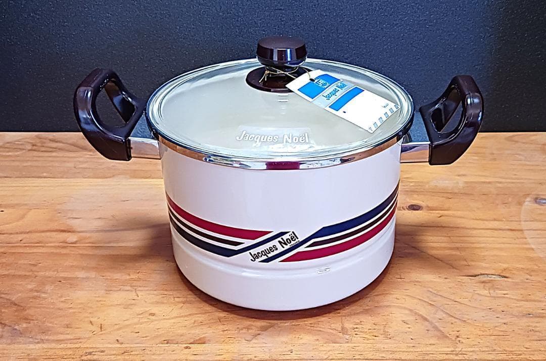 【未使用】ジャック・ノエル サンコーウェア ホーロー 両手鍋 【昭和レトロ】
