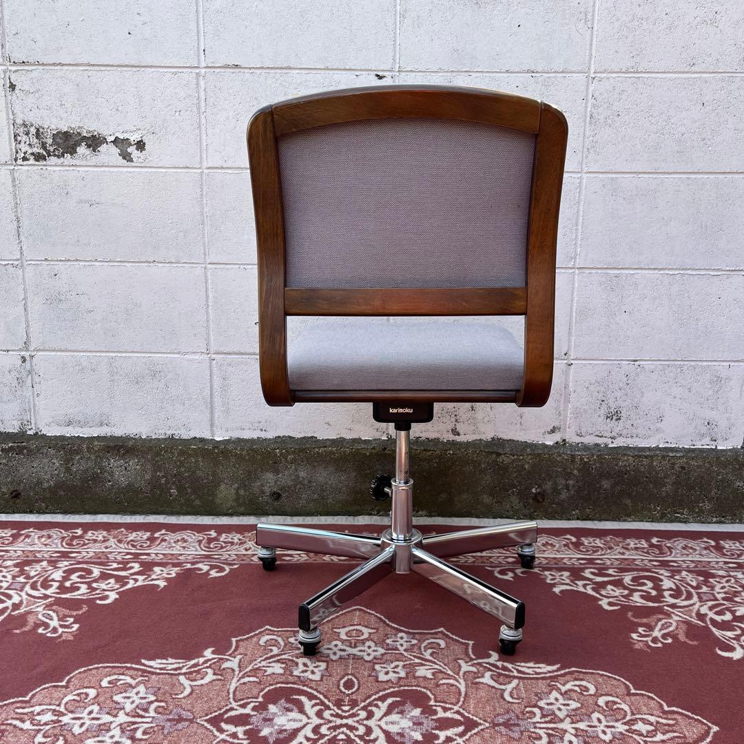 karimoku カリモク家具◾️キャスター付きデスクチェア 椅子 イス 木製家具