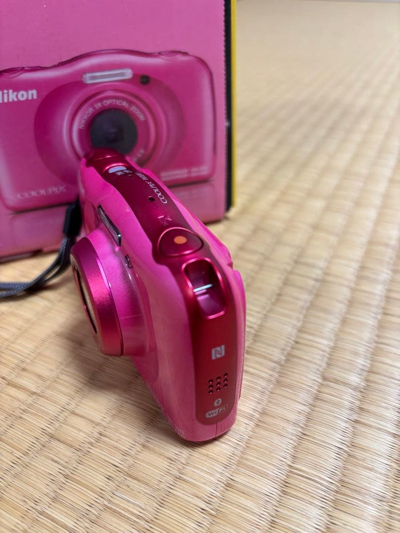 【美品】【SD付き】Nikon COOLPIX W100 デジカメ ピンク