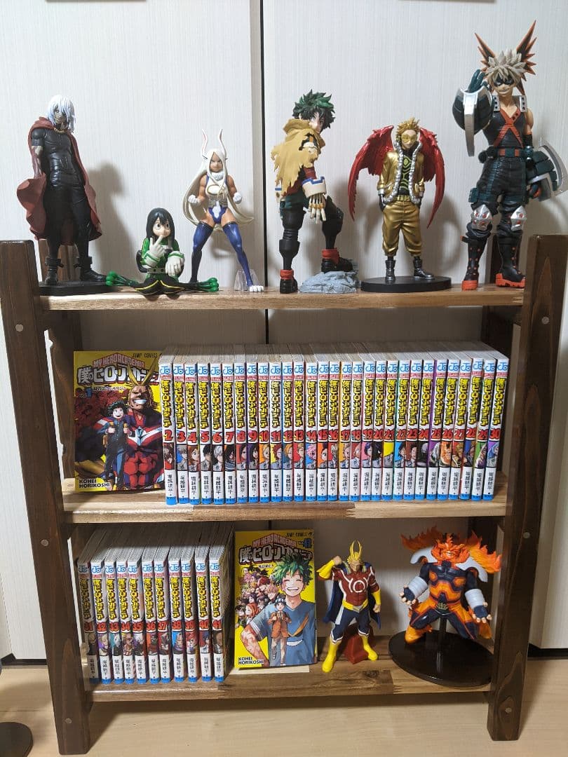 【奥行13cm】奥行狭い木製スリムラック［コミック　漫画　本棚　インテリア］