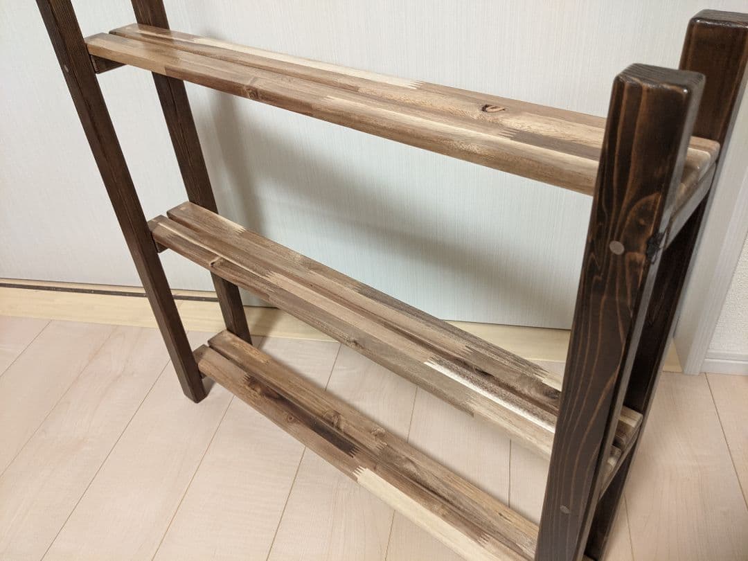 【奥行13cm】奥行狭い木製スリムラック［コミック　漫画　本棚　インテリア］