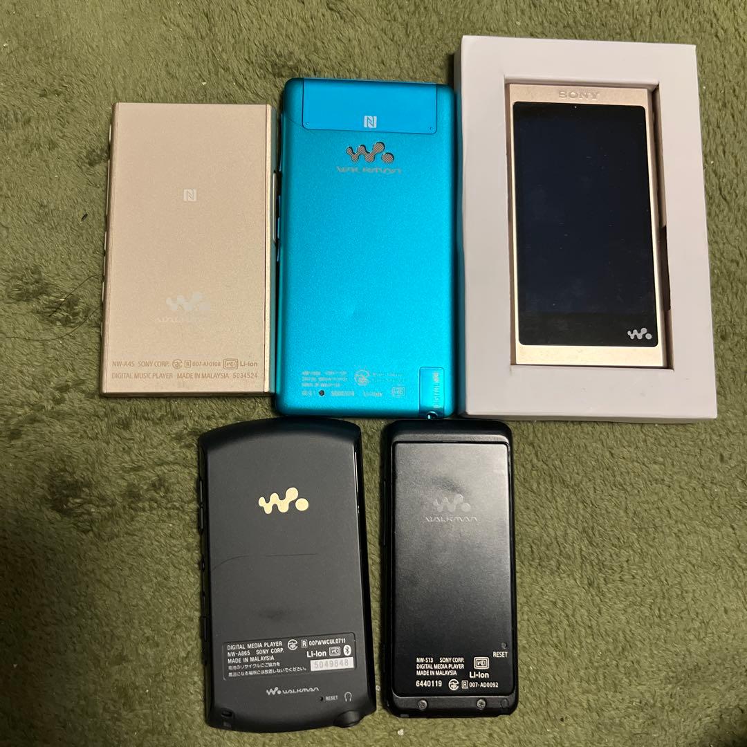 【タイムセール】ジャンク品Sony Walkman 5台セット USBケーブル付