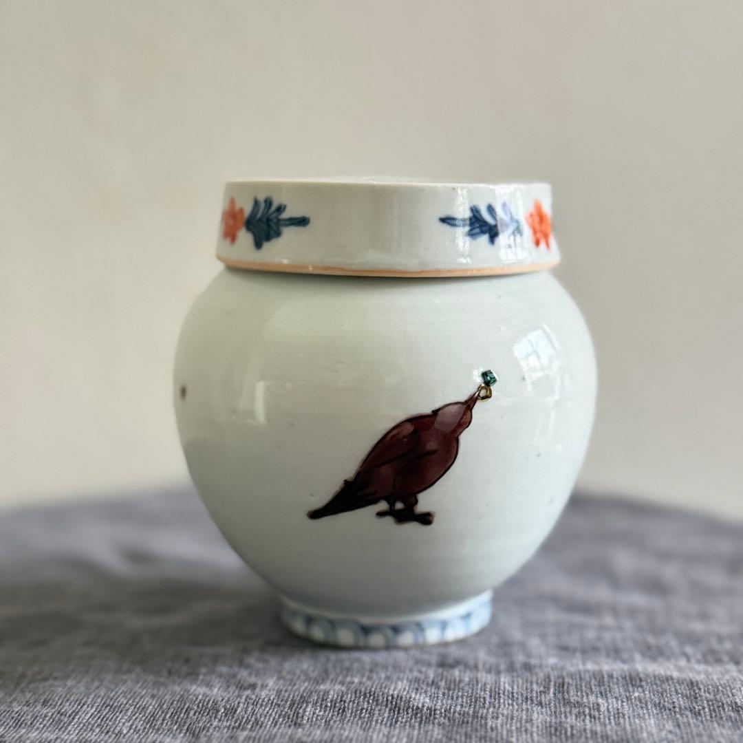 工房あめつち　カラスの手塩壺　蓋もの