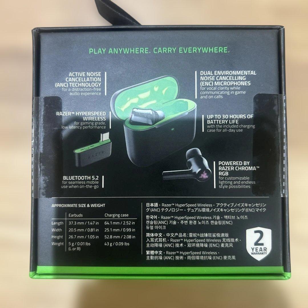 イヤホン RAZER HAMMERHEAD HYPERSPEED
