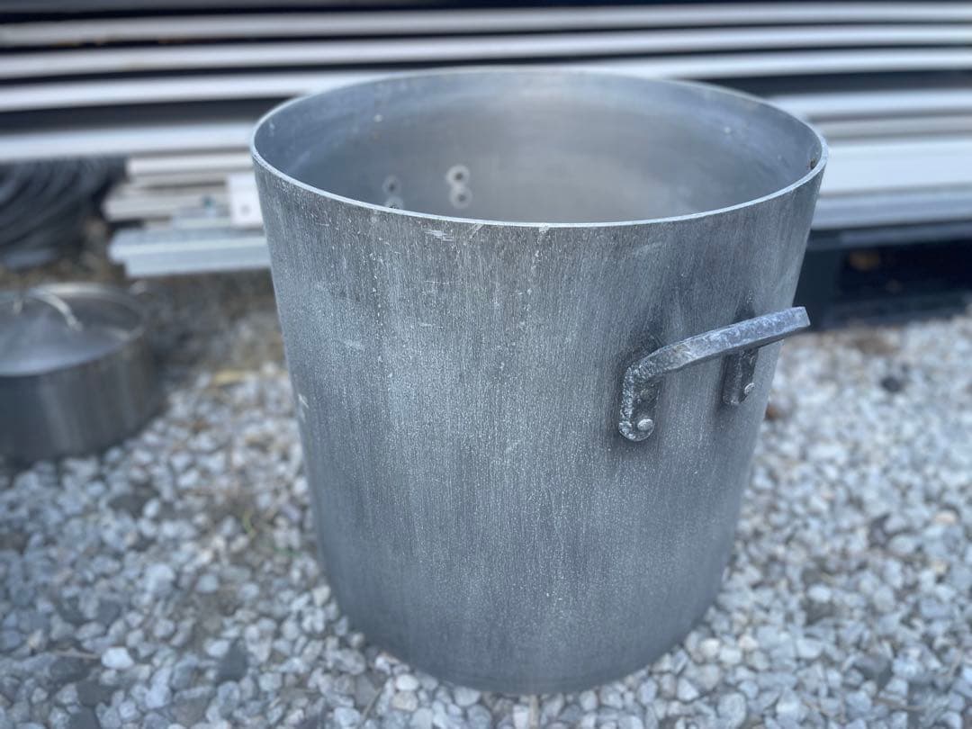 寸胴鍋 43cm 2ハンドル　とって付き　アルミ鍋飲食店　厨房　業務用　中古