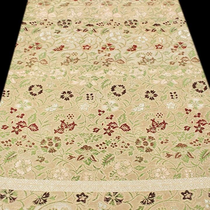 名門【龍村織宝】　たつむらの名物裂【早雲寺裂 文台銀襴】　【全通柄】の袋帯です