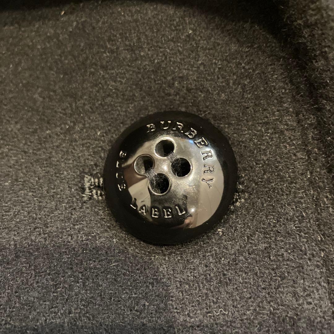 美品　バーバリープルーレーベル　アンゴラ3way ファー付コート　ブラック　38