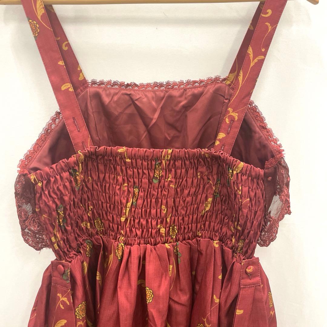 ■シキトリ×Chalmiere 菊 狐柄 ジャンパースカート axesfemme