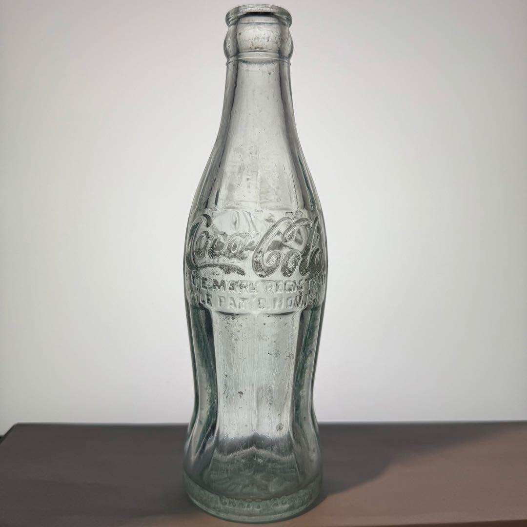 C2 1920年代　コカコーラ コンツァーボトル ライトグリーン 瓶