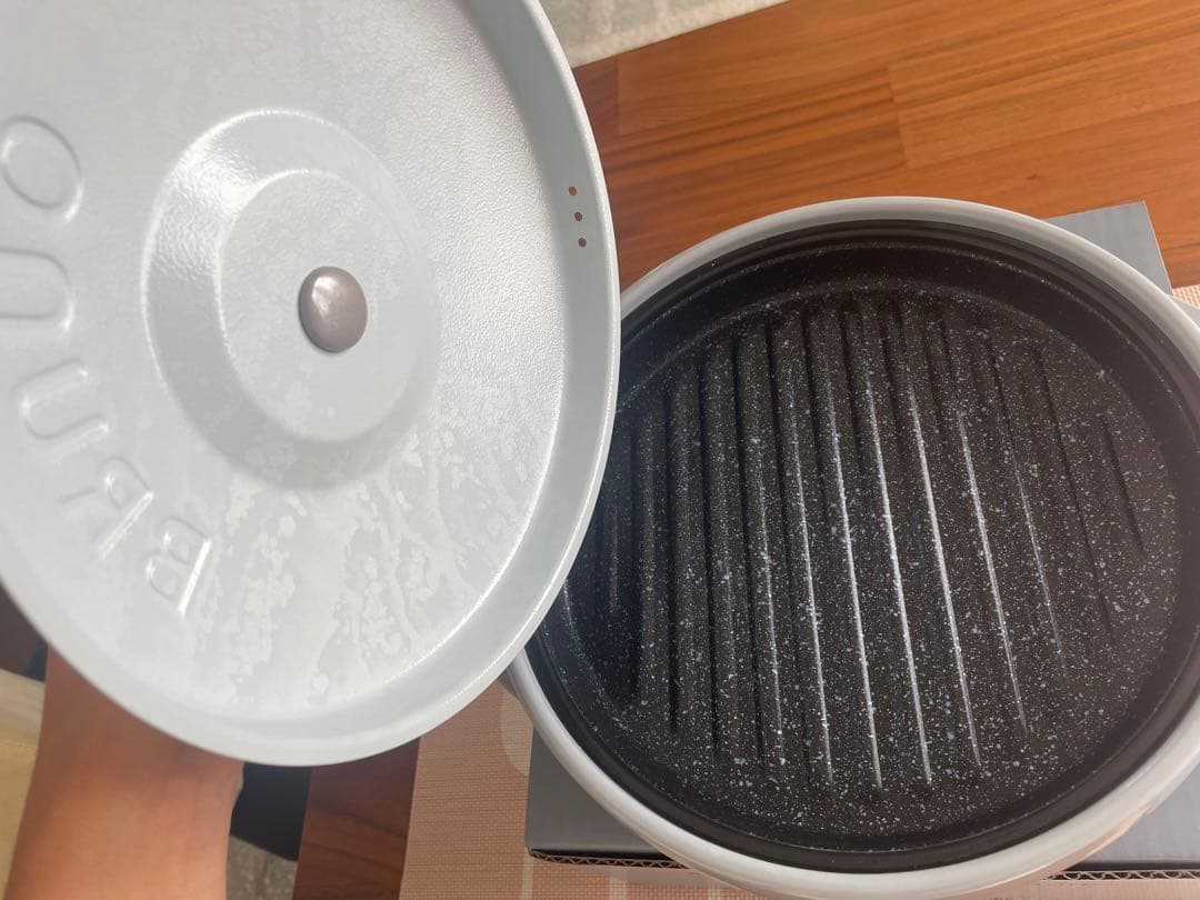 BRUNOレンジメート 電子レンジ　グリル料理ブルーグレー