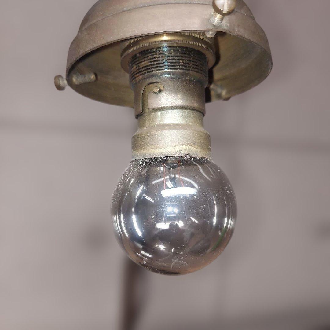 スランス製　デスクスタンド・フリルガラス・アンティーク・ビンテージ・真鍮製