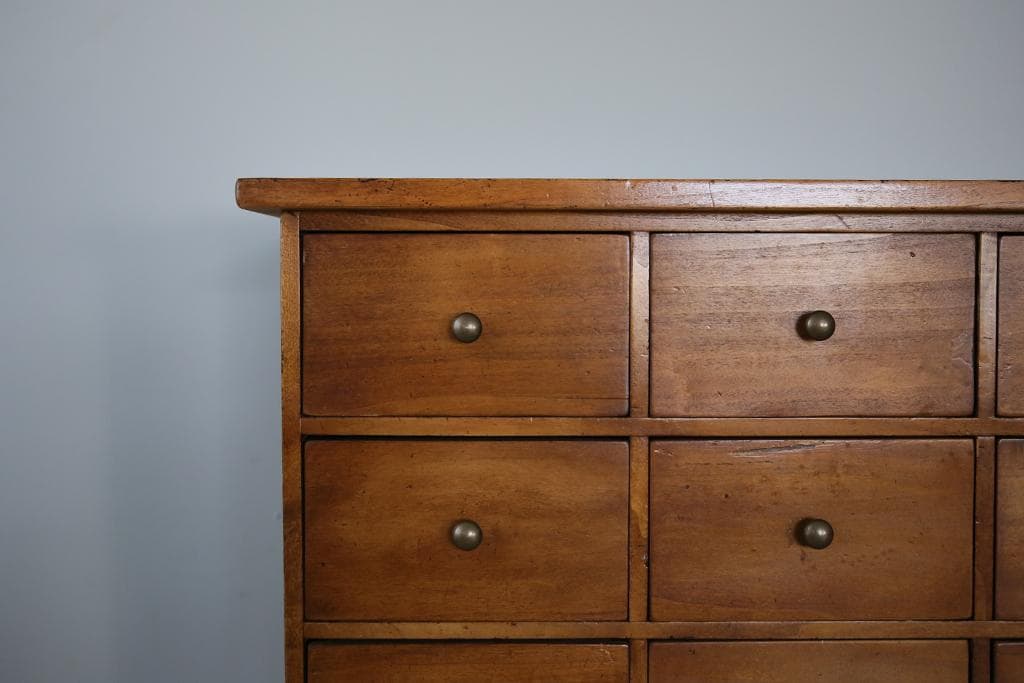 フランスアンティーク24杯ドロワーキャビネット/木製チェスト/タンス(86-85