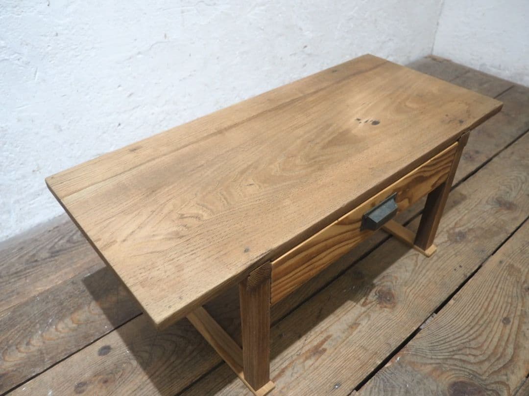 1257 　アンティーク　杉の文机　ローテーブル　陳列台　デスク　古家具　レトロ