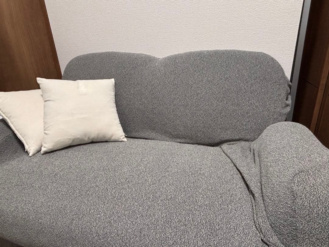 【受け取り歓迎】ソファカバー付 2人掛け ソファ リクライニング