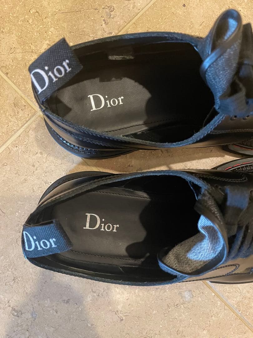 Dior ブラック レースアップ シューズ