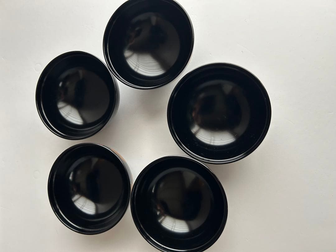 蓋付き吸い物椀 会津塗 伝統工芸 正月椀 蒔絵 金彩 漆器椀 5 客セット