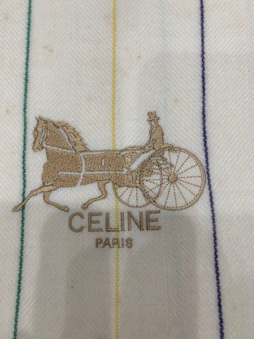 【未使用】CELINE セリーヌ 綿毛布 ブランケット シーツ 140×200