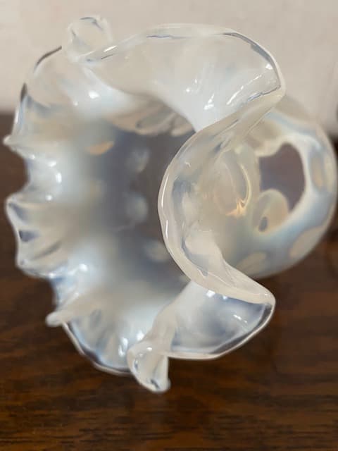 フェントン　オパールセント　ドット　ランプシェード　ビンテージ硝子シェード