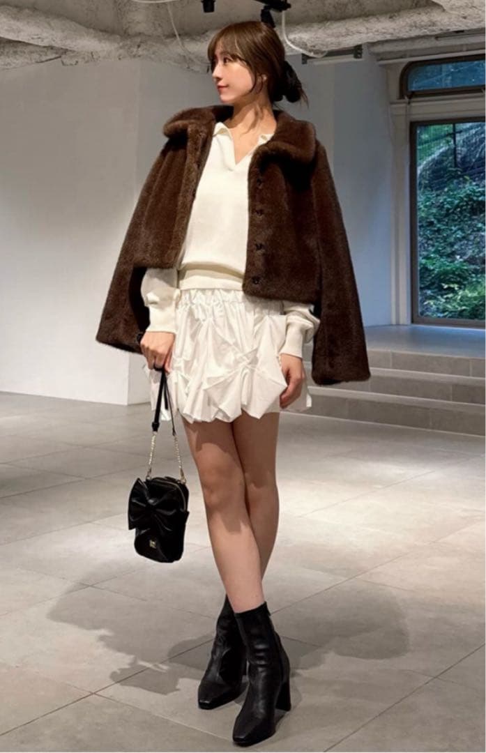 今期 SNIDEL ストレッチショートブーツ Lサイズ BLK