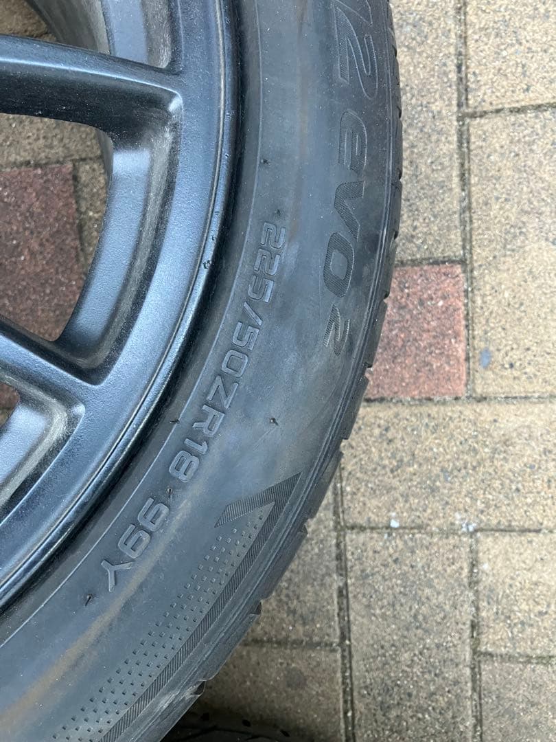 225/50R18 ランエボ純正　ランサーエボリューションX純正　4本