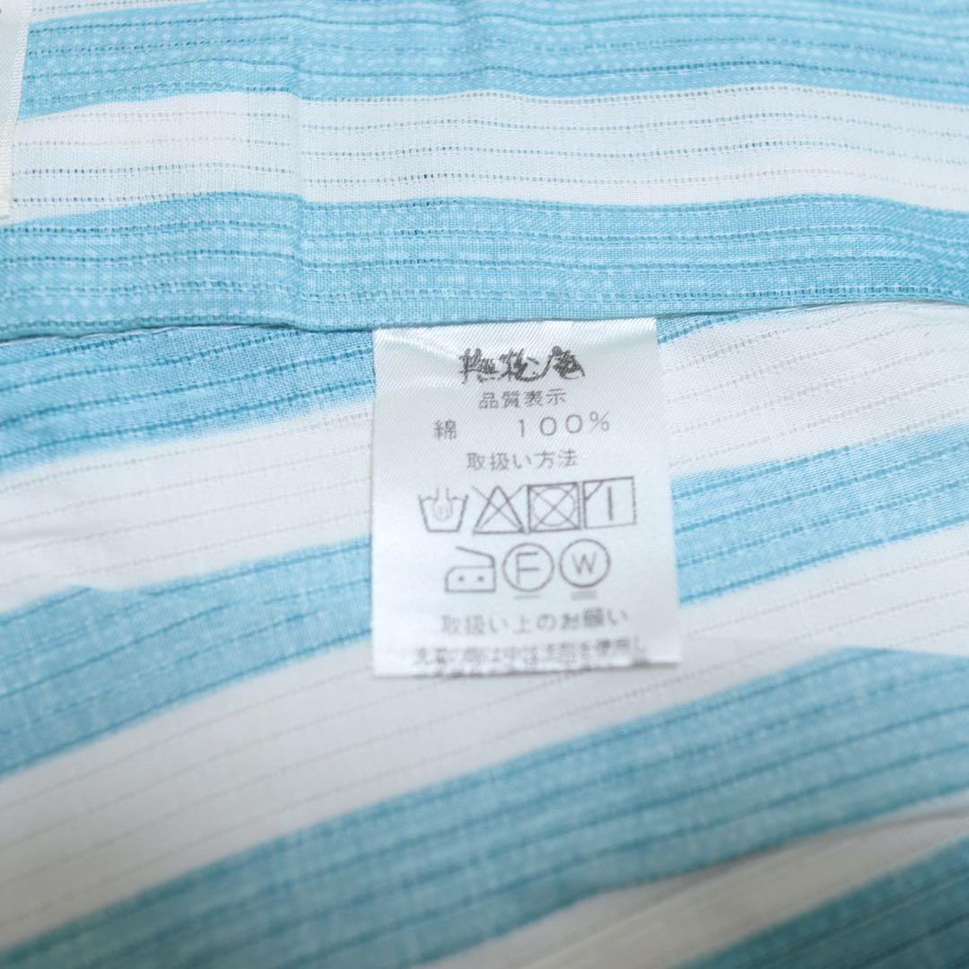 ねこマダム◆撫松庵◆綿縦絽◆ストライプ模様◆木綿◆浴衣◆綿着物としても