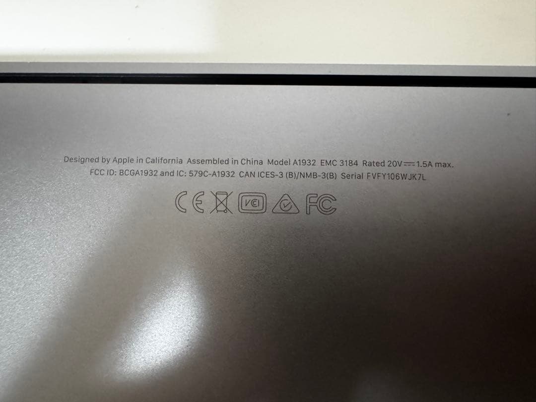MacBookAir 2018 Corei5 16GB/SSD512GB 箱付き