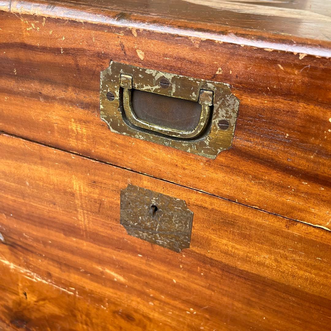 英国 アンティーク 木製 大型 トランク チェスト イギリス 100cm パイン