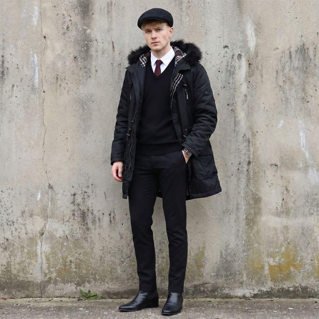 未使用級★L★バーバリーブラックレーベル★モッズコート★BURBERRY★中綿