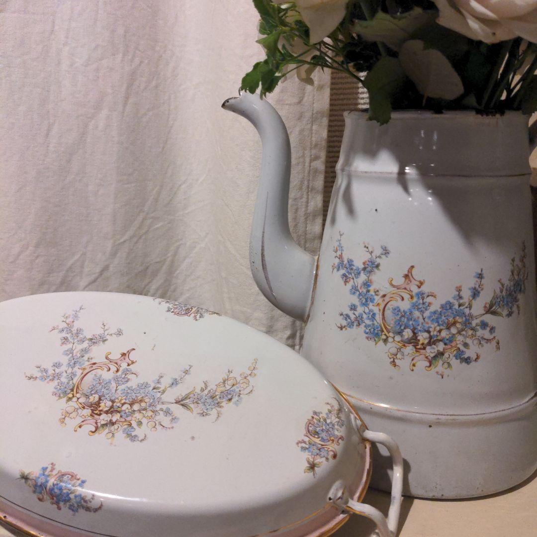 希小 JAPYフランスアンテーク　 ホーローパエリアパン　オーバル