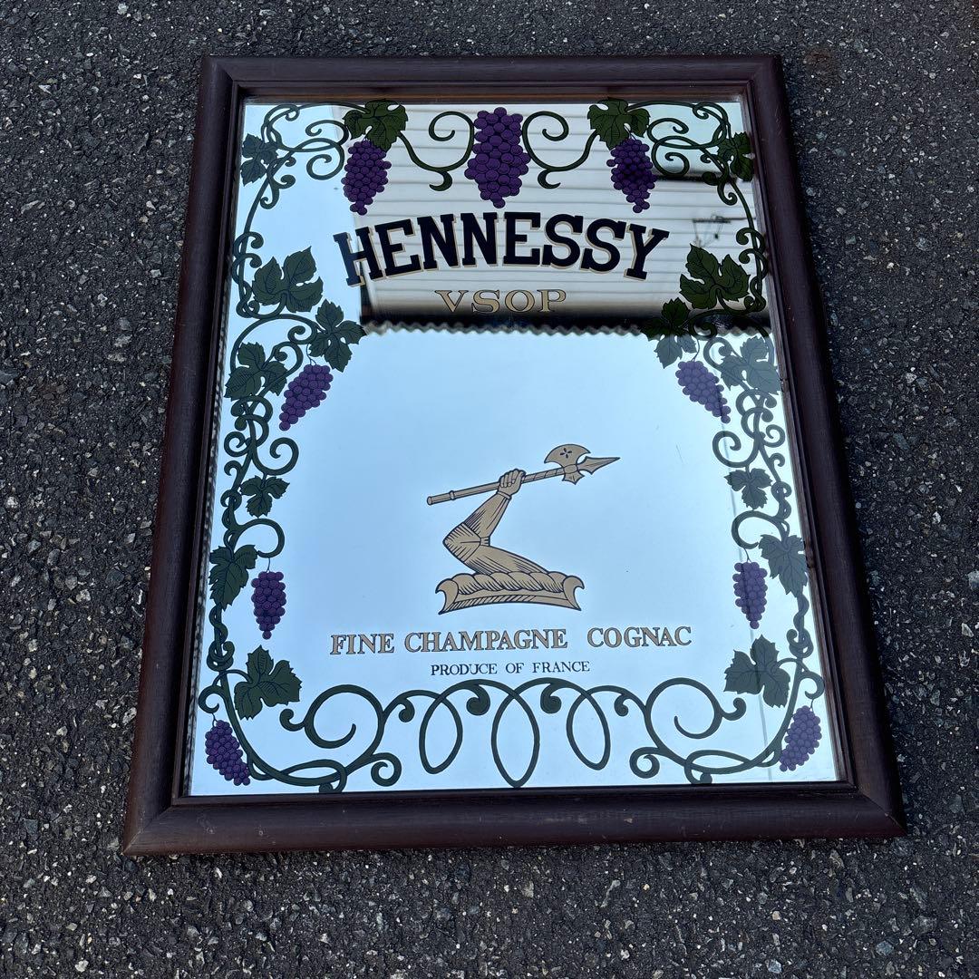 非売品　ヴィンテージ　ヘネシー Hennessy VSOP パブミラー　レトロ