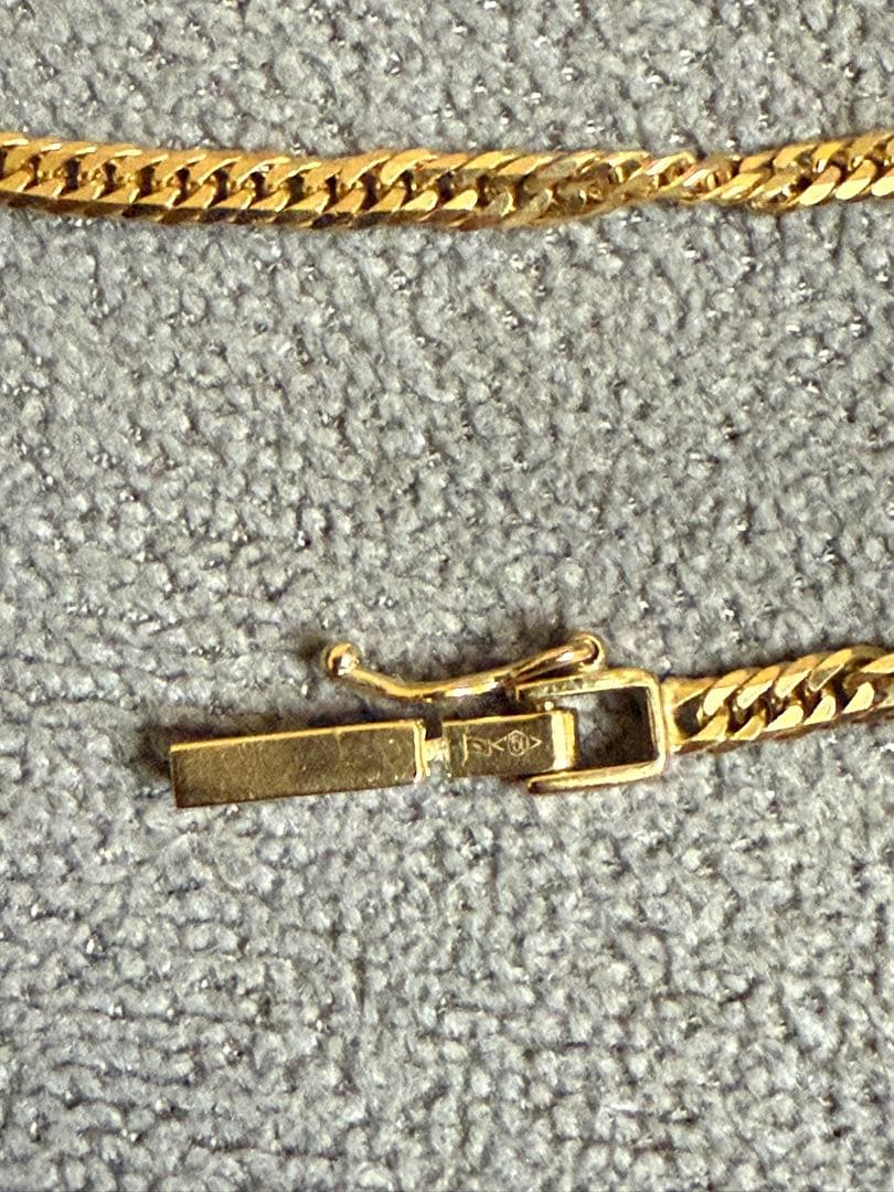 K18 6面　ダブル　喜平　アンクレット　23cm