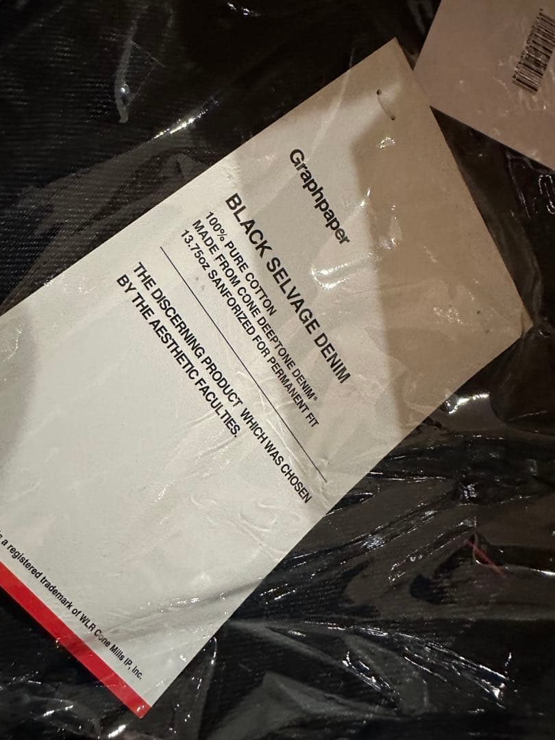 グラフペーパーSelvageDenimFivePocketデニム ブラック