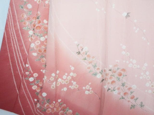未着用に近い！美品＊滝泰謹製＊絞り＊菊＆桜＊総柄＊訪問着＊１６０ｃｍ＊裄６９