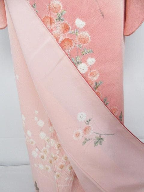 未着用に近い！美品＊滝泰謹製＊絞り＊菊＆桜＊総柄＊訪問着＊１６０ｃｍ＊裄６９