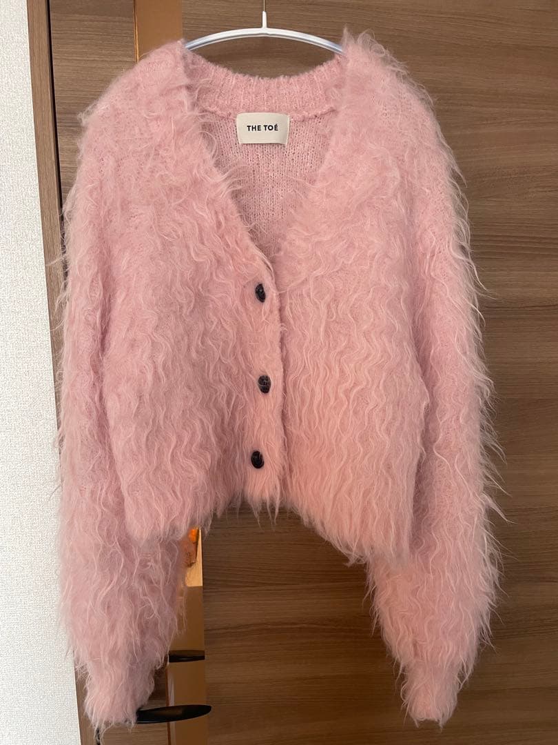 THE TOE Westminster Shaggy Cardigan ピンクM