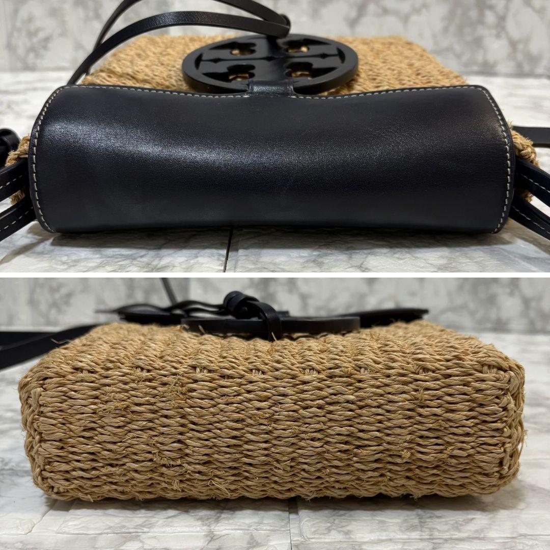 TORY BURCH　ストローショルダーバッグ　カゴバック　かご素材　タッセル