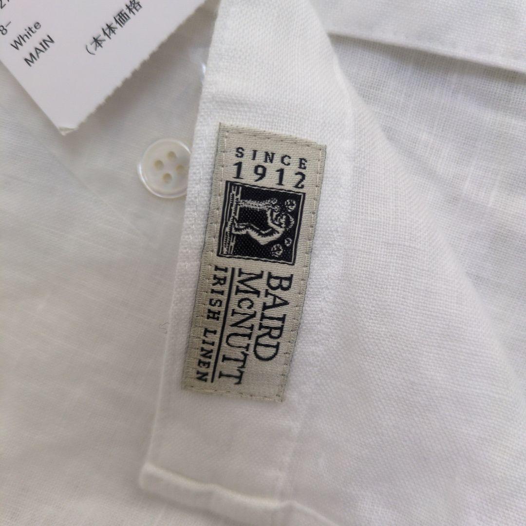 【新品未使用】ブルックスブラザーズ リネン100% スタンドカラーシャツ 白
