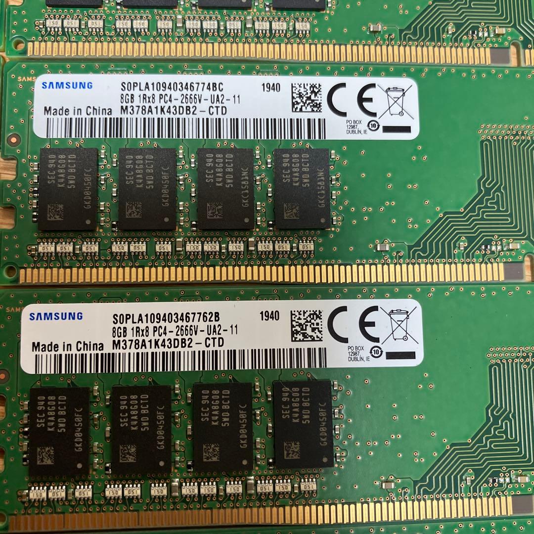 値下げ中　8GB×12枚 デスクトップメモリー用PC4-2666V-UA2-11